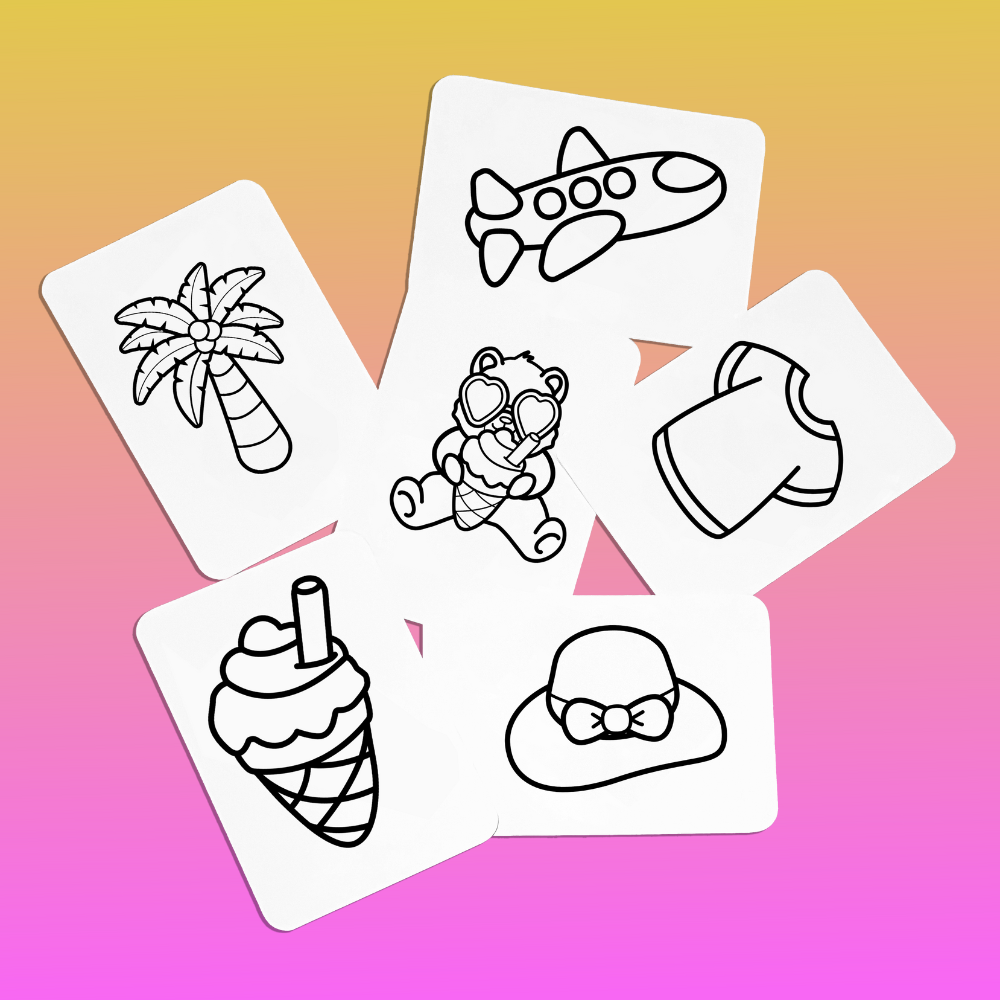 The Cutest Summer Colouring Cards