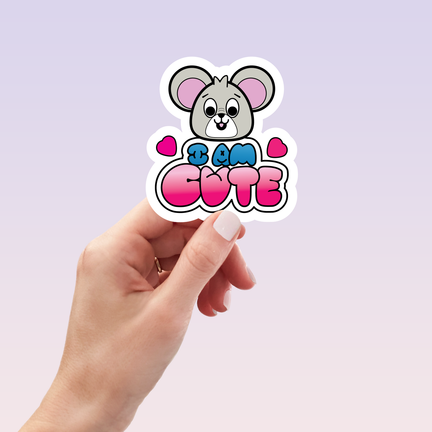 I Am Cute Sticker - The Cute I Am's