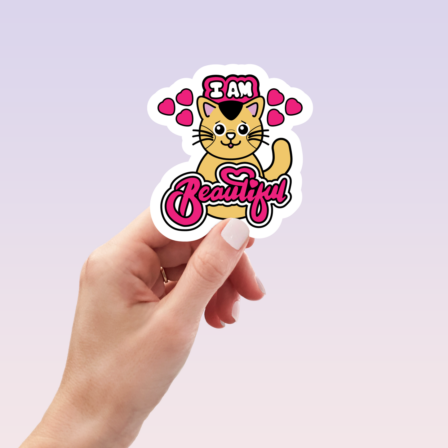 I Am Beautiful Sticker - The Cute I Am's