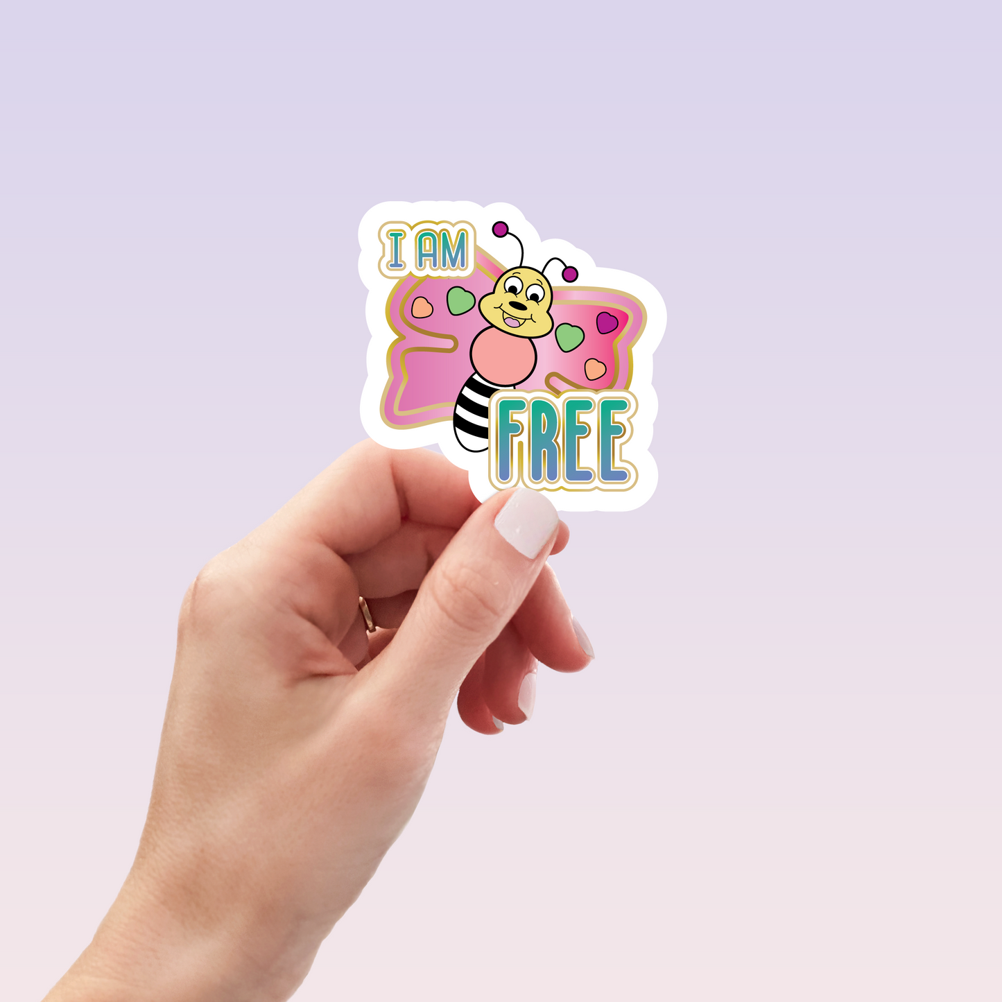 I Am Free Sticker - The Cute I Am's