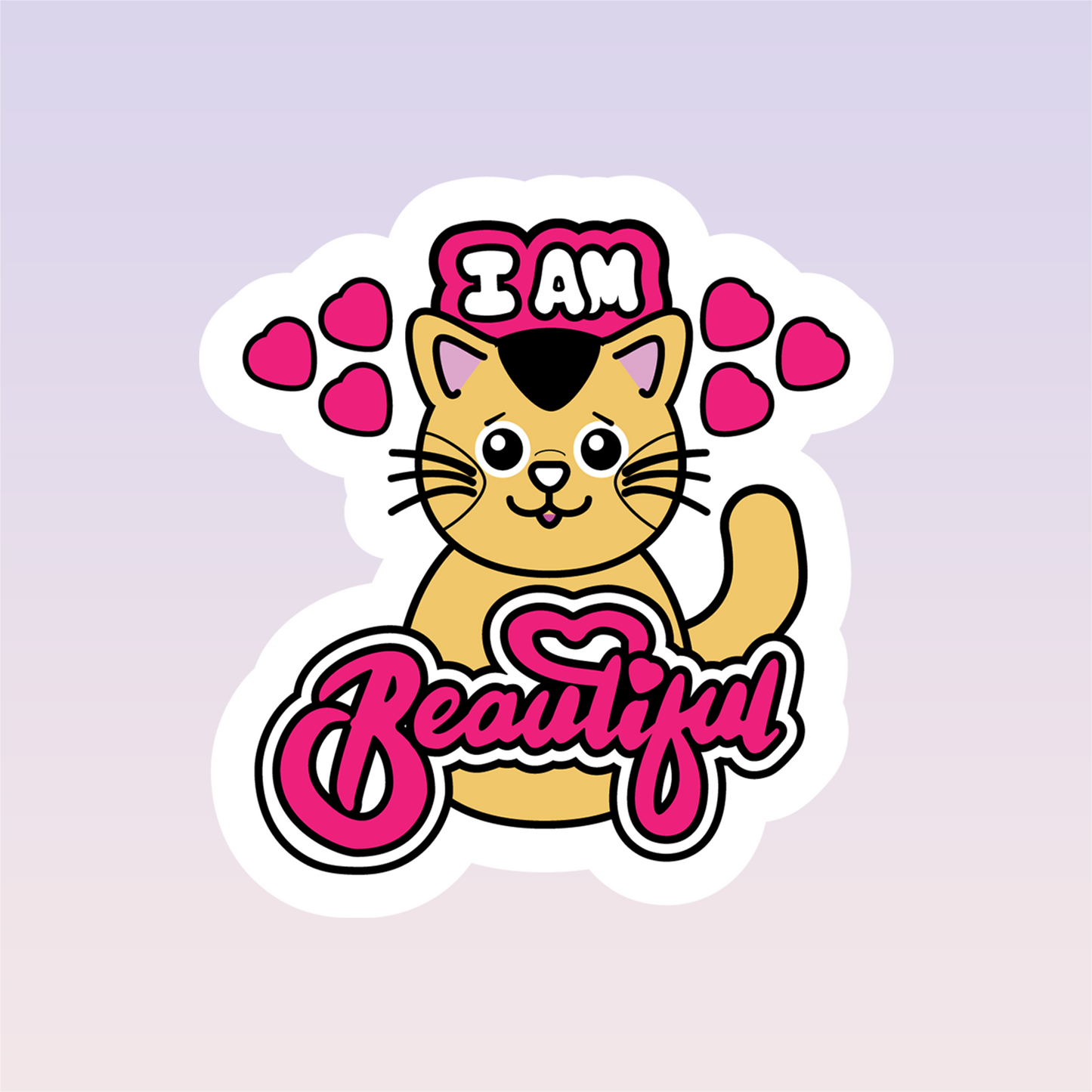 I Am Beautiful Sticker - The Cute I Am's