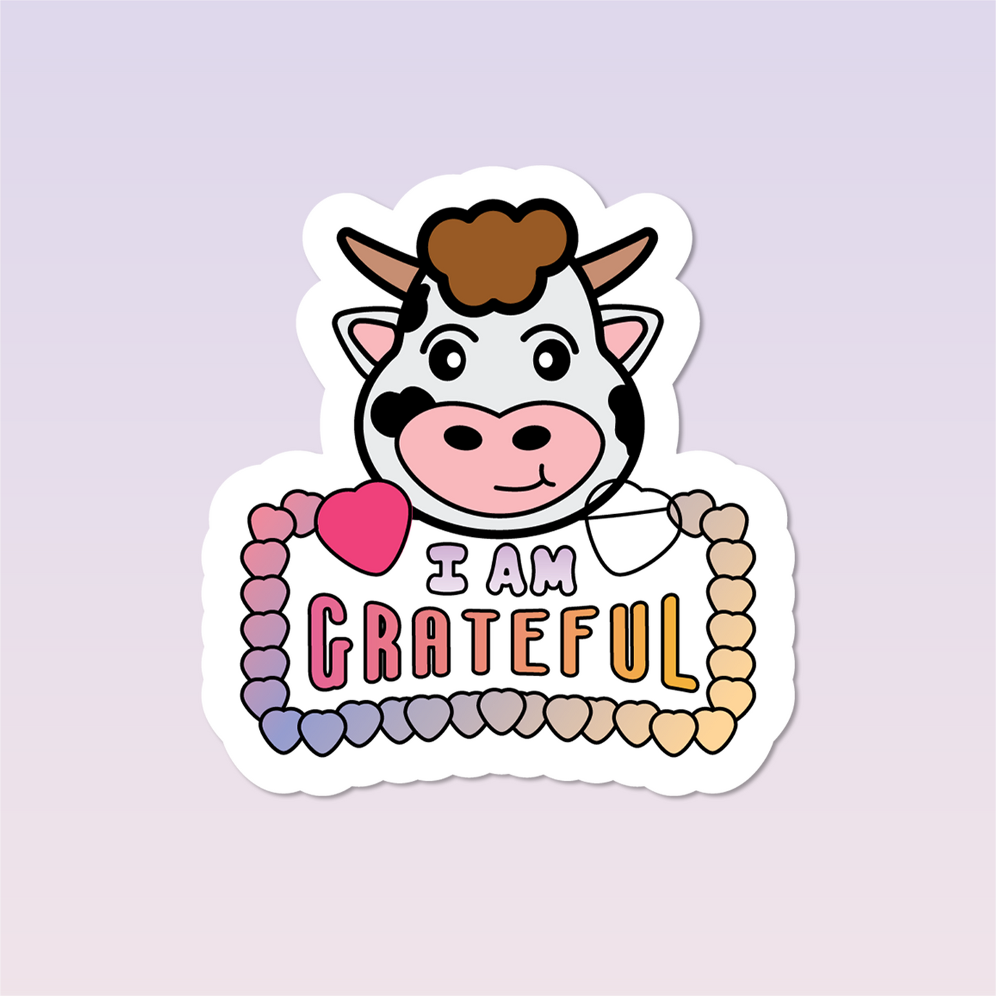 I Am Grateful Sticker - The Cute I Am's