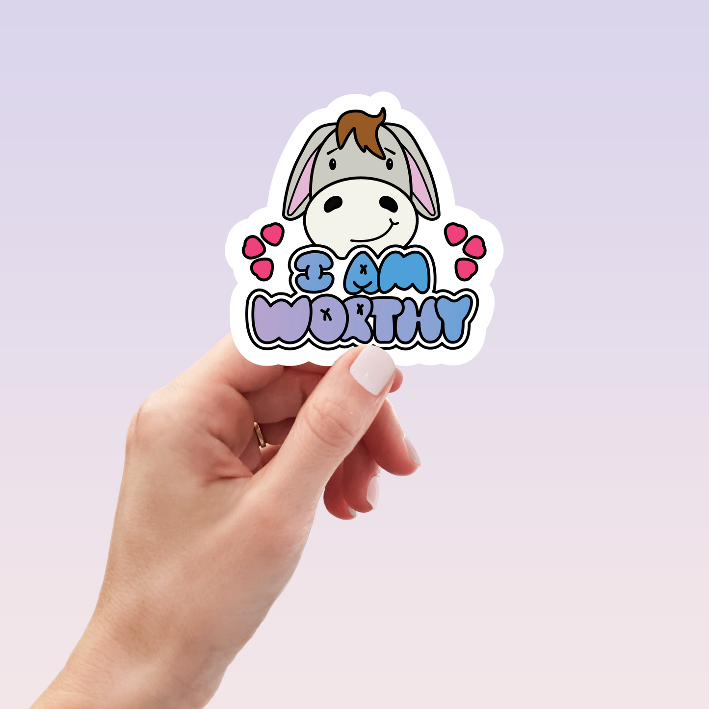 I Am Worthy Sticker - The Cute I Am's