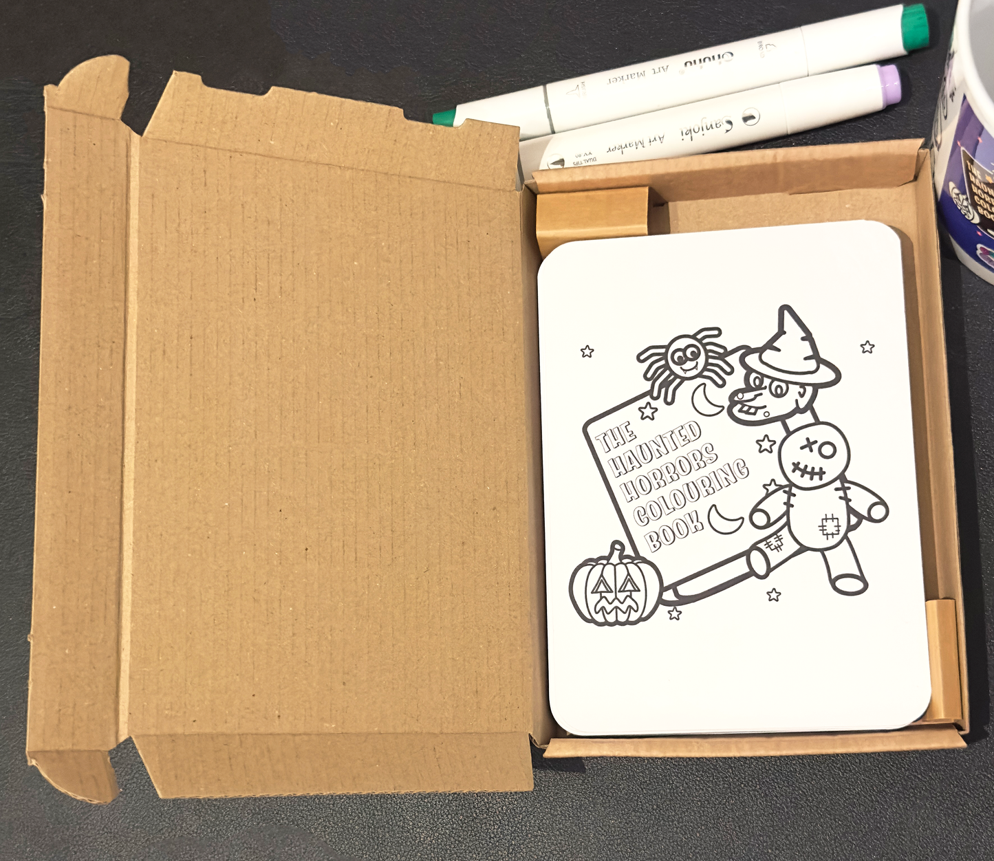 The Haunted Horrors Colouring Cards