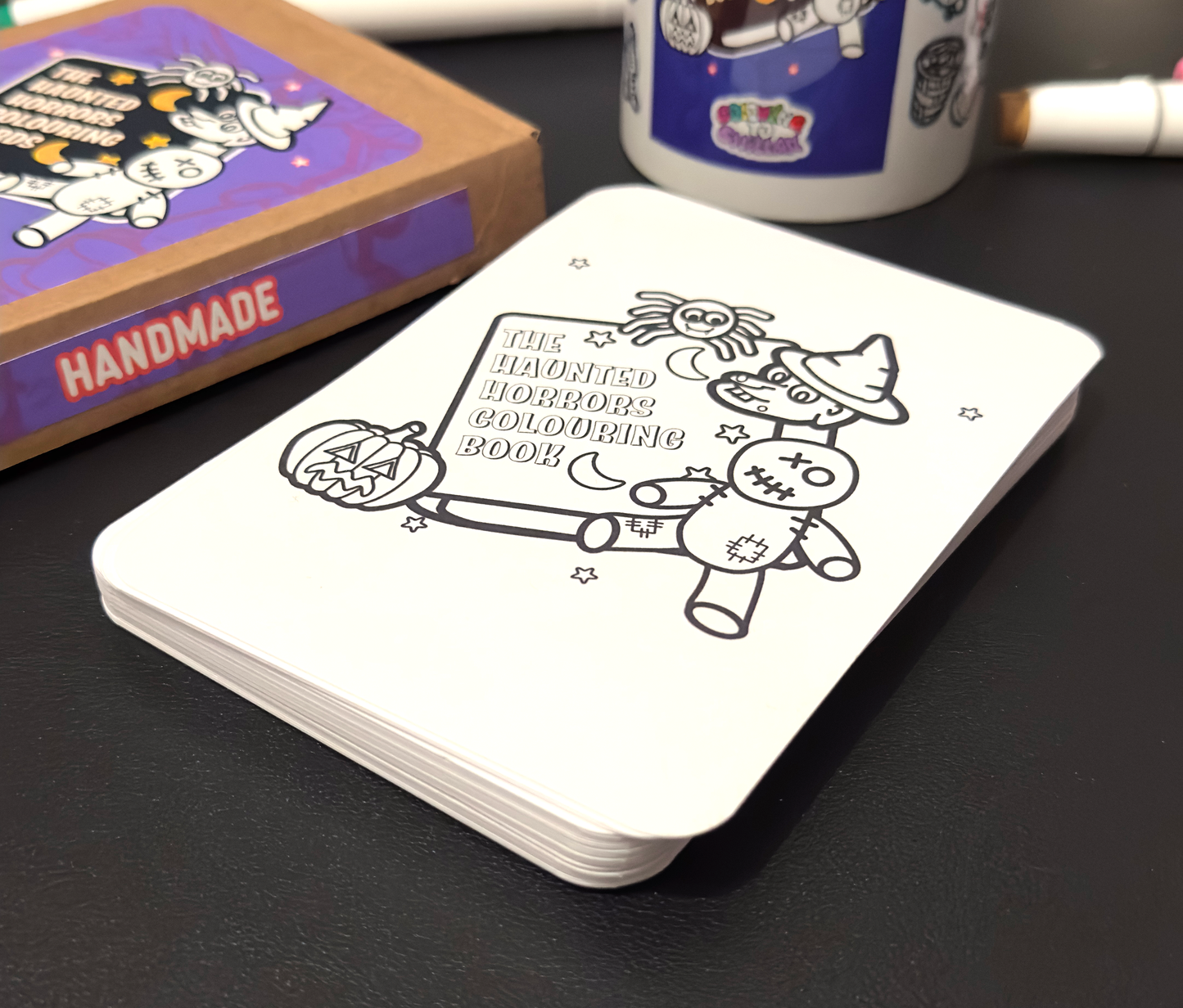 The Haunted Horrors Colouring Cards
