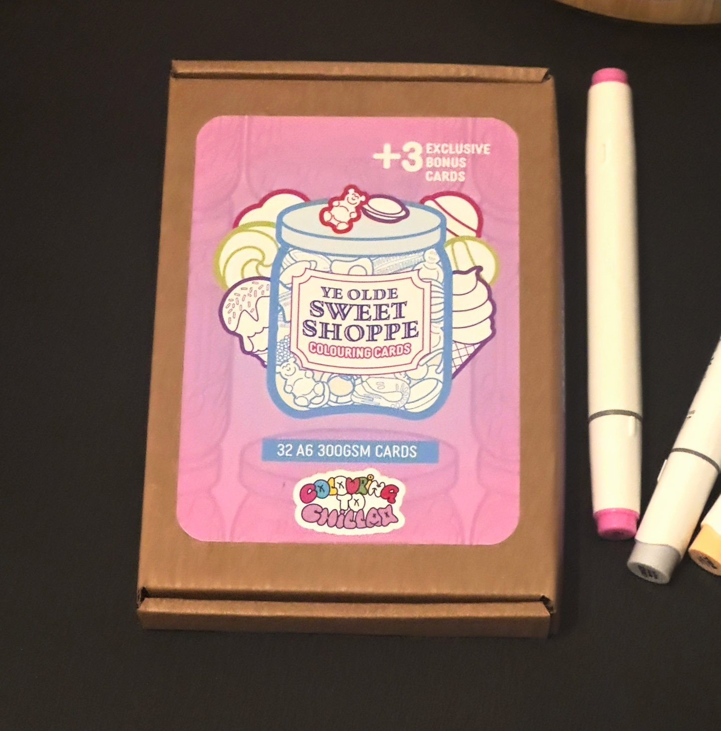 Ye Olde Sweet Shoppe Colouring Cards