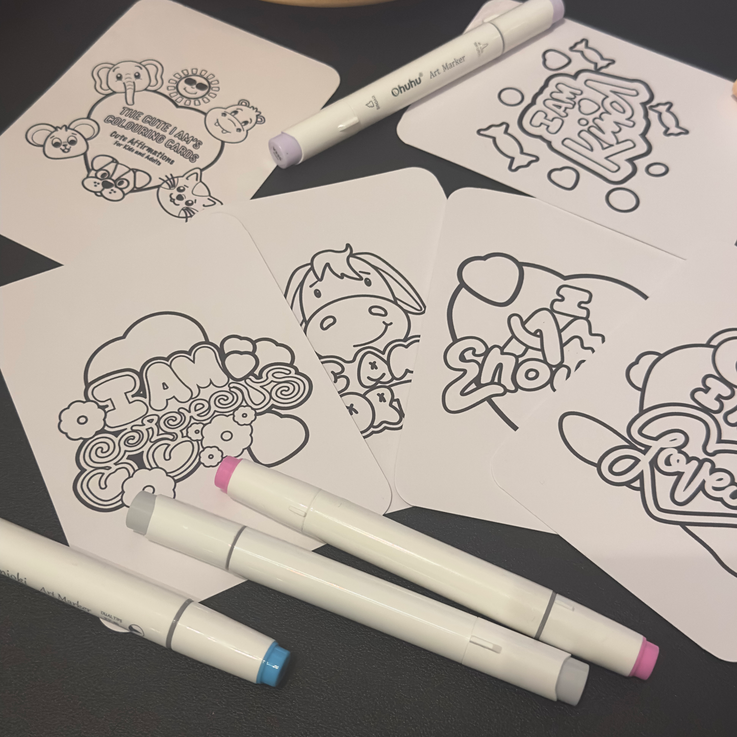 The Cute I Am's Colouring Cards