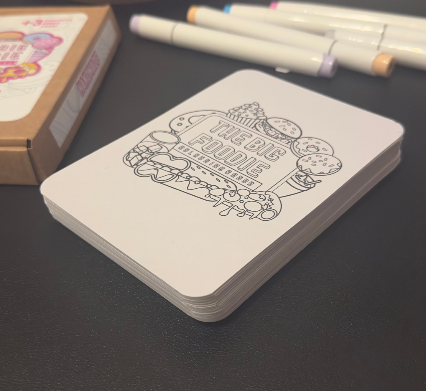 The Big Foodie Colouring Cards