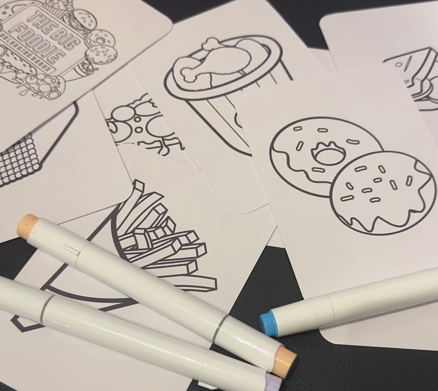 The Big Foodie Colouring Cards