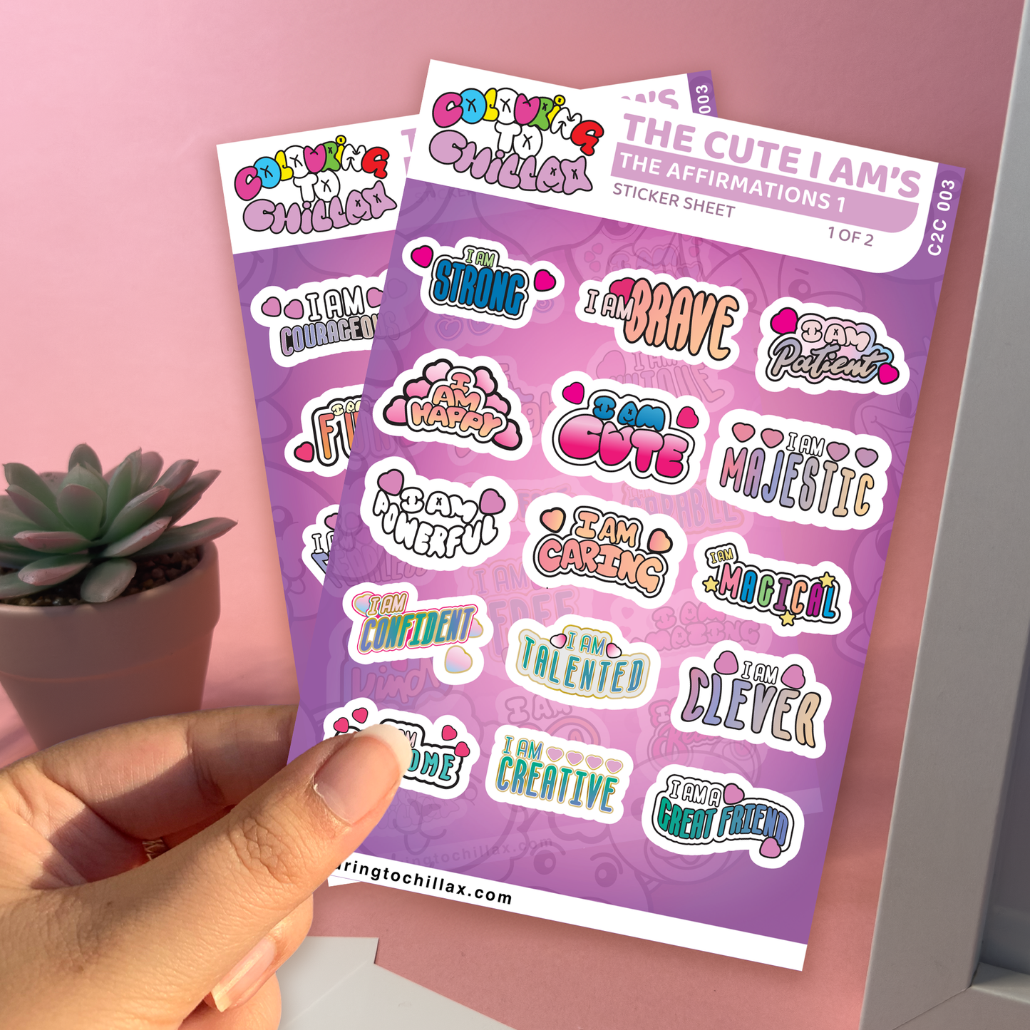 I Am The Affirmations - Sticker Sheets x 2