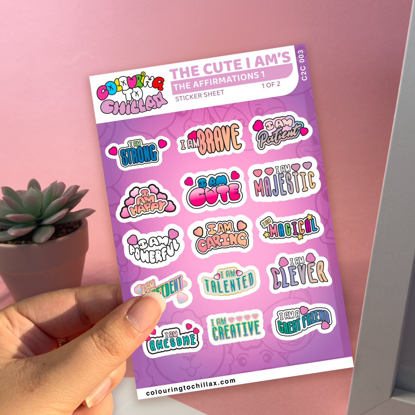 I Am The Affirmations - Sticker Sheets x 2