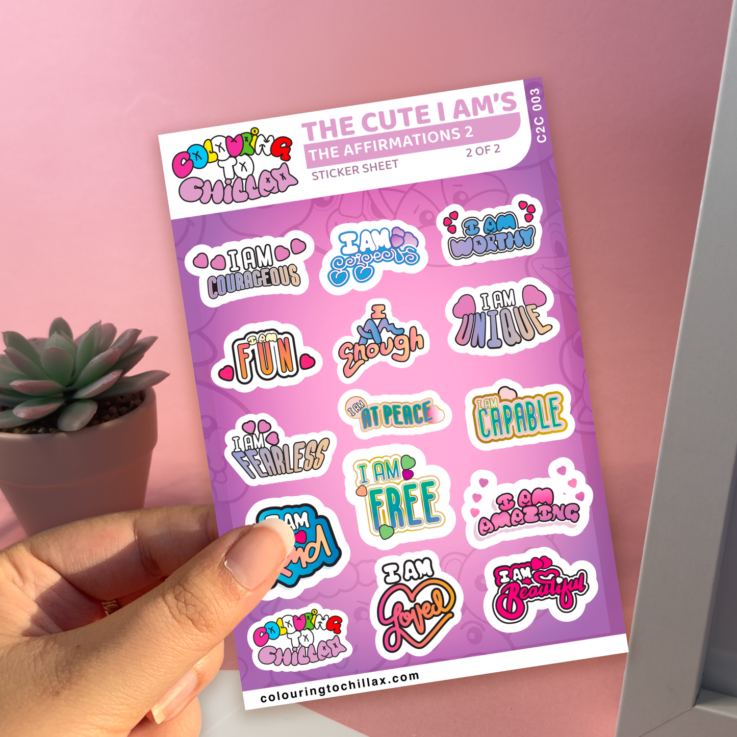 I Am The Affirmations - Sticker Sheets x 2