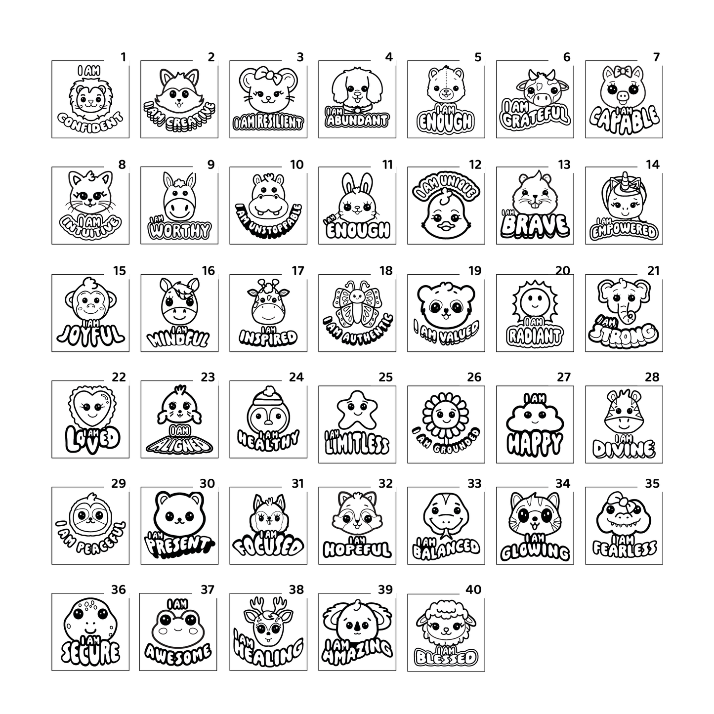 The Cuter I Am's Colouring Book