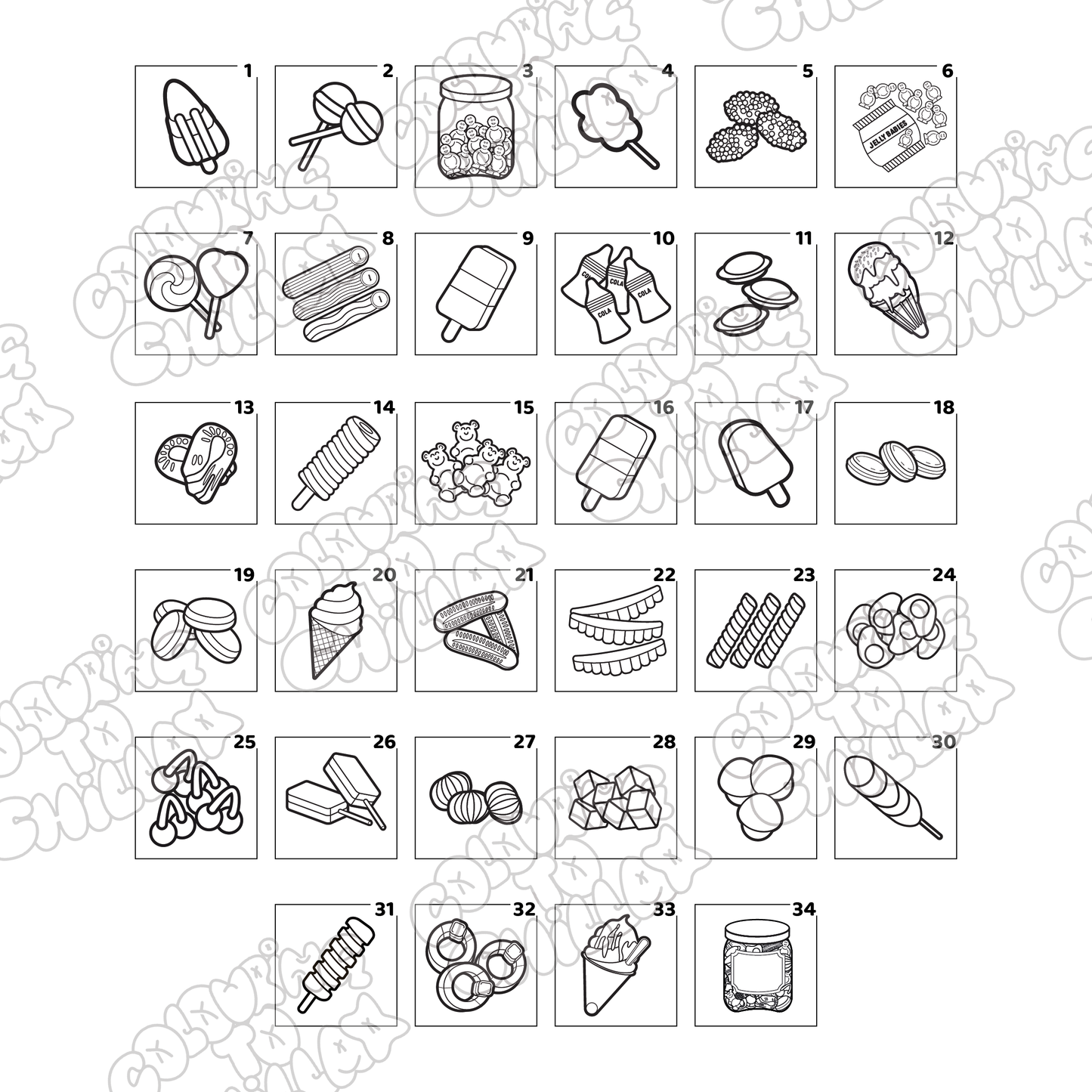 Ye Olde Sweet Shoppe Colouring Pages (30+ Pages Digital Download Only)