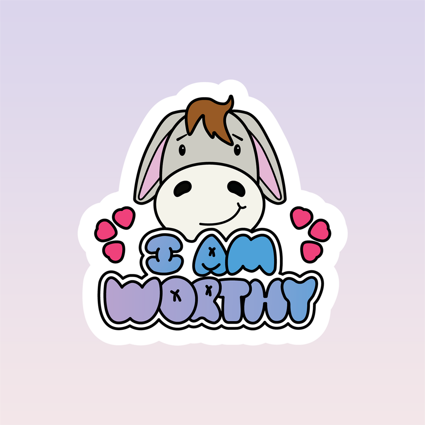 I Am Worthy Sticker - The Cute I Am's