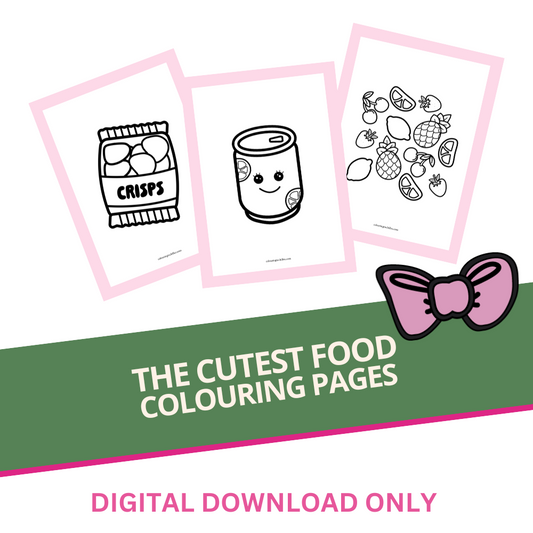 The Cutest Food Colouring Pages (40+ Pages Digital Download Only)