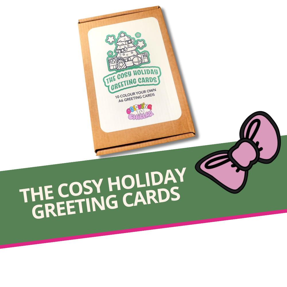 The Cosy Holiday Greeting Cards - Thumbnail - colouringtochillax.com