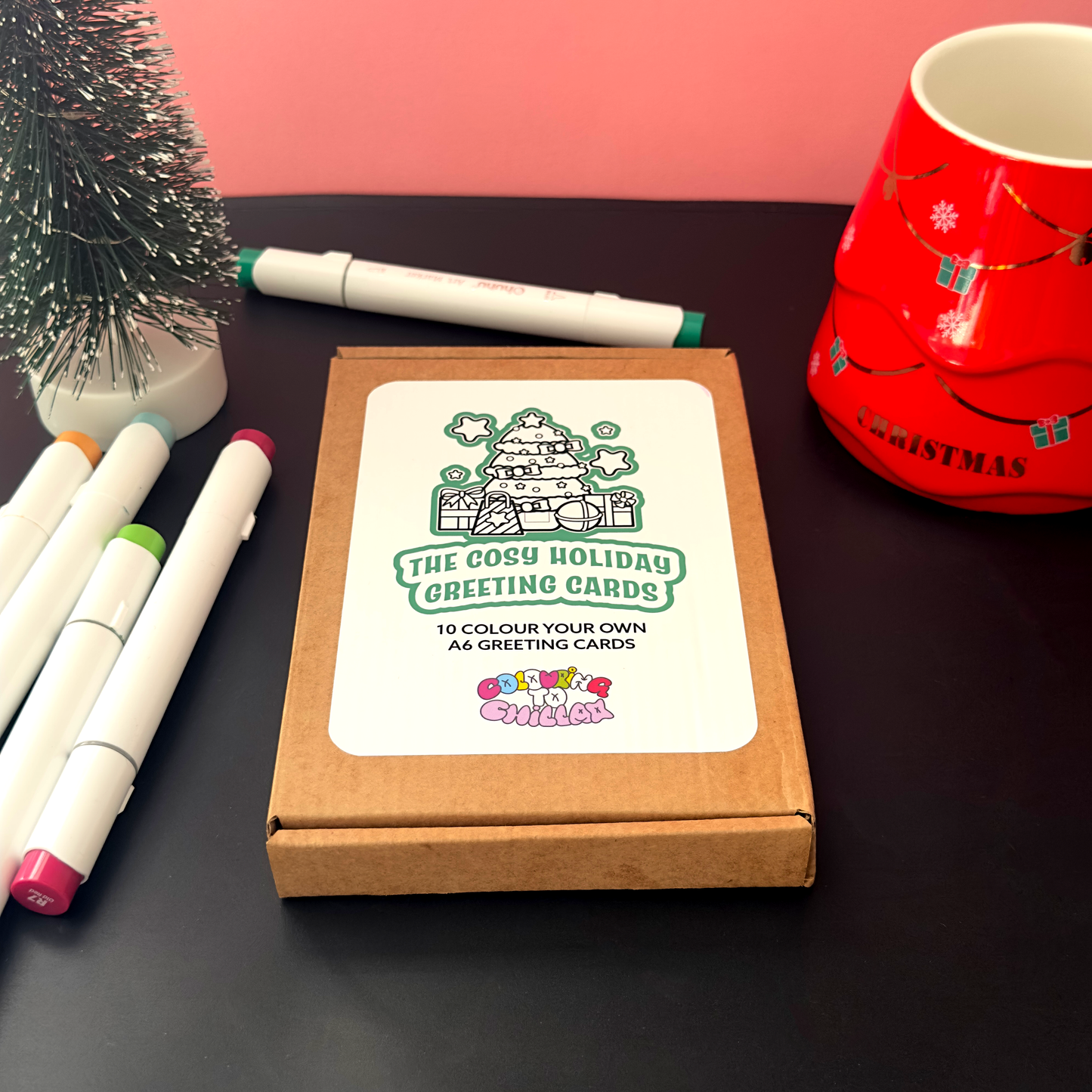 The Cosy Holiday Greeting Cards - img1 - colouringtochillax.com