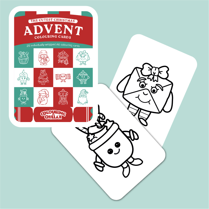The Cutest Christmas: Advent Colouring Cards